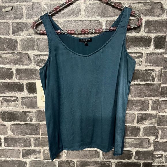 Eileen Fisher Tops - Eileen Fisher cami blouse teal blue green silk blend shirt top